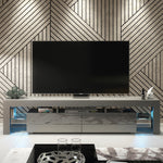 Nova Tv Unit 200cm With Led Lights | Dark Grey
