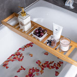 Bamboo Bath Tray Bathtub Caddy For Bathroom
