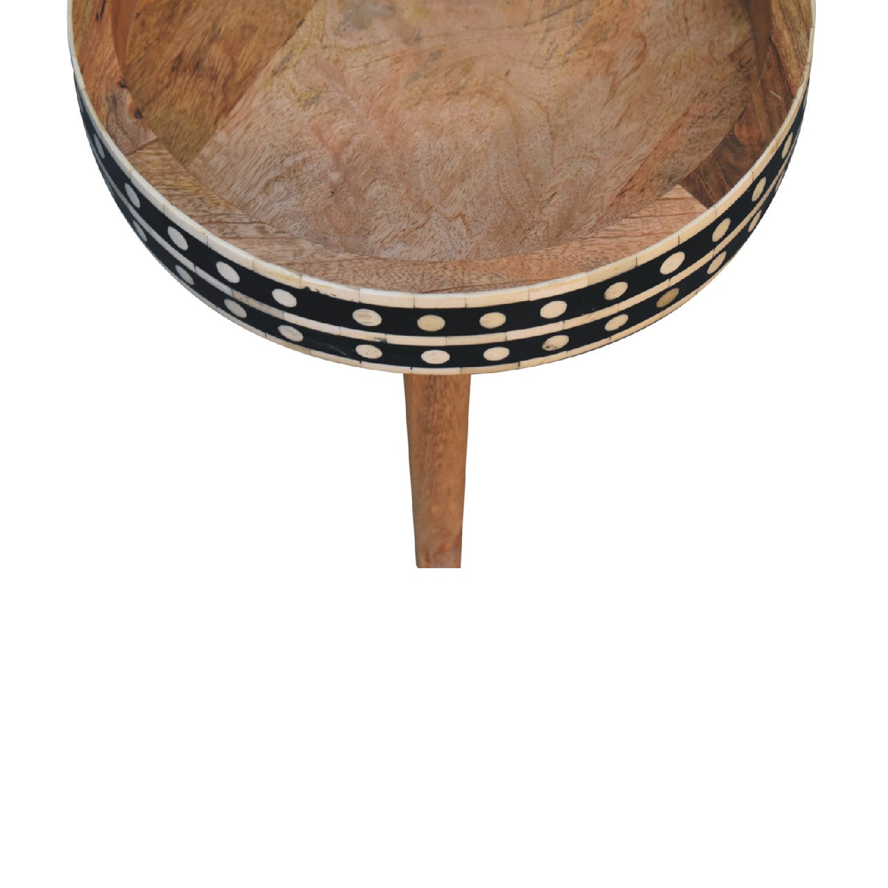 Solid Mango Wood Mini Pattern Nordic End Table
