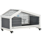 Rabbit Cage With Water Bottle, Wheels, Plastic Slide-out Tray 
Dark Grey
