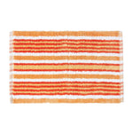 Handloomed Striped Cotton Bath Mat | 40 x 60cm | Orange