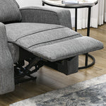 Electric Armchair Fabric Recliner W/ Usb Port | Charcoal Grey