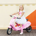 24v Battery Powered Ride On Motorcycle With Manual Throttle | Pink