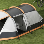 Tunnel Tent With Bedroom, Living Room And Porch For 3-4 Man | Orange