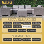 Rectangular Waterproof Garden Furniture Cover, Outdoor Patio Weatherproof Rattan Sofa Shield | 242 x 162 x 100cm | Black
