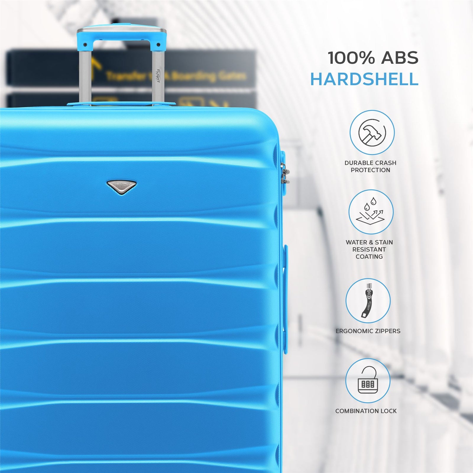29" Large Suitcase Check-in Hold Luggage Hard Shell 4 Wheels Tsa Lock | Large | Turquoise