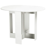 Folding Drop Leaf Dining Table Foldable Dinner Table | White