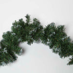 HOMESCAPES Green Snow Dusted Foliage Christmas Garland, 182 Cm