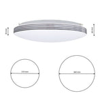 Ceiling Lamp Siena Stylish White And Chrome Circular Design Dimmable Including Remote Control | 35cm | White
