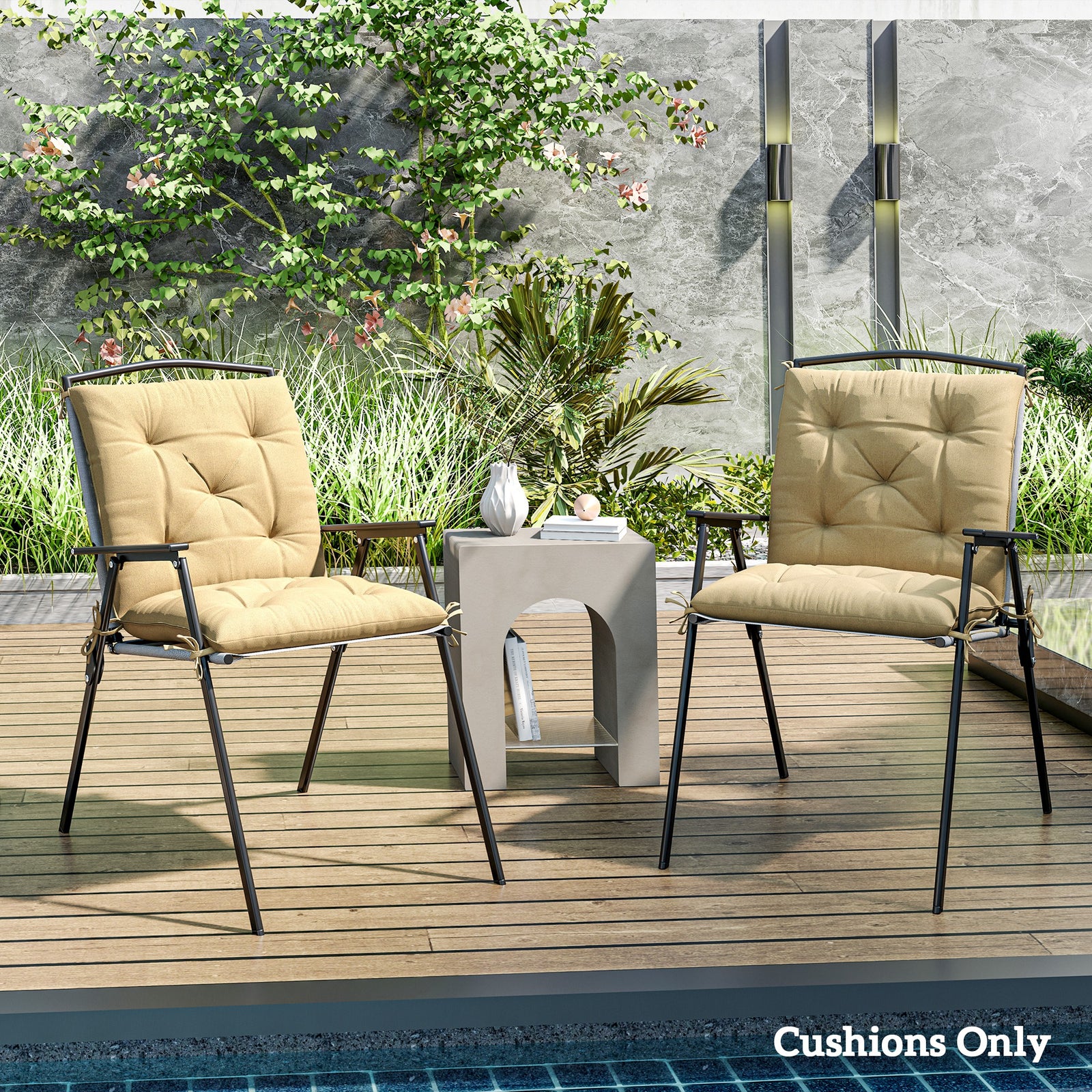 Garden Chair Cushions, Set Of 2 | Khaki
