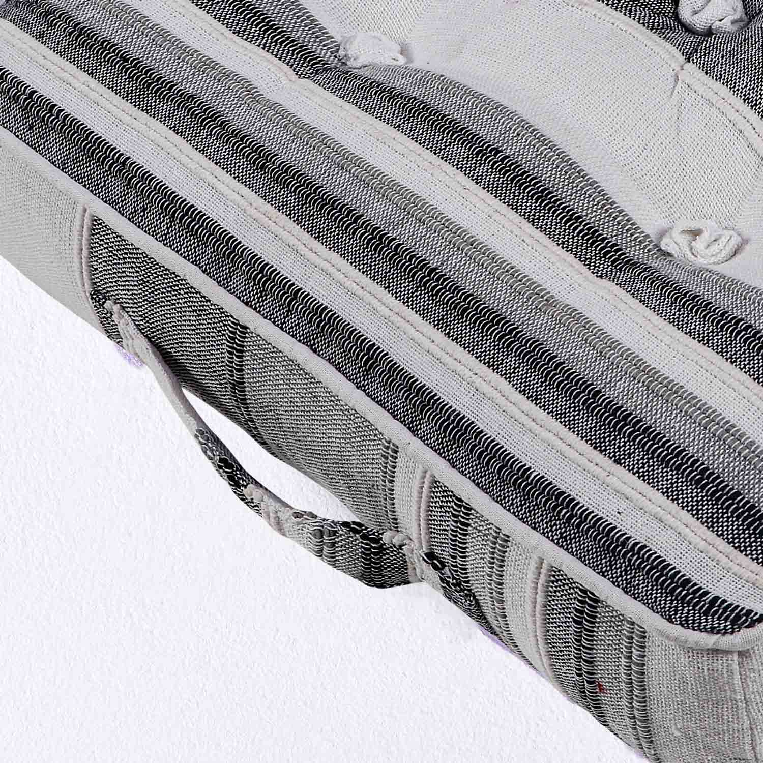 Morocco Striped Cotton Floor Cushion | 40cm x 40cm | Grey