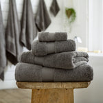 Egyptian Embrace Towels – 550gsm Egyptian Cotton, Fluffy Soft & Highly Absorbent | Face Cloth (x4) | Steel