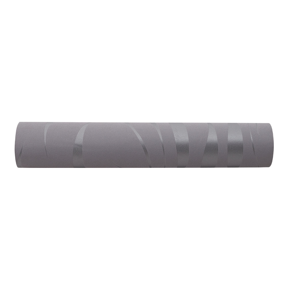 Silver Grey 3d Curved Stripe Prepasted Wallpaper