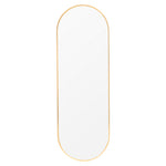 40x120cm Modern Oval Metal Full Length Wall Mirror | Gold