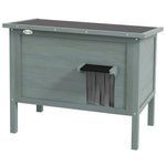 Outdoor Feral Cat House Insulated W/ Openable Roof | Charcoal Gray
