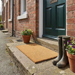 Natural Coconut Coir Plain Door Mat | 75cm x 44cm | Brown