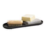 Recycled Bathroom Tray - Replaceable head that is screwed in - Closed fit storage cover - Made in the UK | Graphite Black