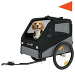 Dog Bike Trailer For Small & Medium Pets With 20" Rubber Wheels | Grey