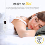 Heated Pillow Grey Cushion - 3 Heat Settings - Detachable Controller | One Size | Grey