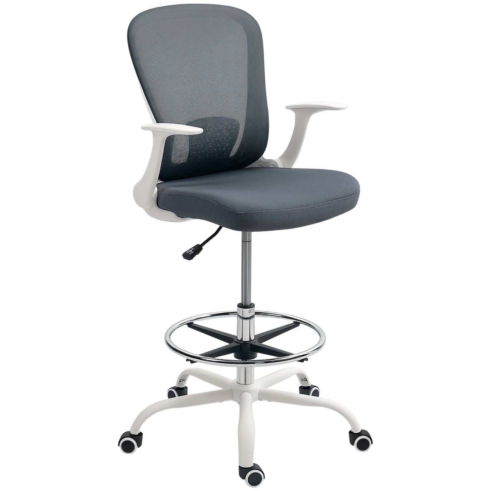 Mesh Drafting Chair, Ergonomic | Grey