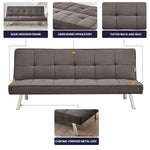 Click Clack Linen Blend Sofa Bed - 3 Seater | Brown