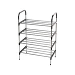 Multi Tiers Shoe Rack Organizer Stackable Space Saving Shoe Shelf | 4 | Black
