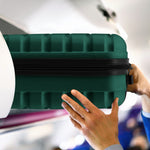 45x36x20cm Lightweight Underseat Cabin Carry On Suitcase - 100+ Airline Approved - Hard Shell Luggage - 4 Wheels | 45 x 36 x 20cm | Forest Green