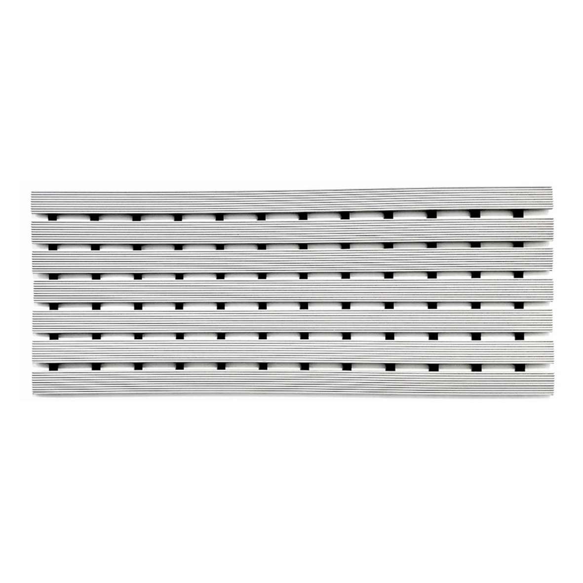 Non-slip Pvc Duckboard Shower Mat - 61cm X 25cm | Grey