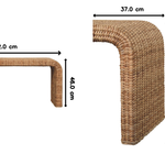 Artisan Furniture Solid Wood Rattan Weave Bench