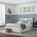Chester White Wooden Bed With 4 Storage Drawers | Double | White