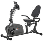 Stationary Recumbent Bike With Lcd Monitor & Pad Holder | Black