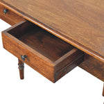Solid Wood Heritage Turned-leg Console Table