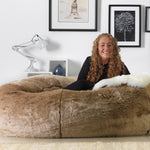 Cloud Giant Faux Fur Bean Bag 2-seater | Beige