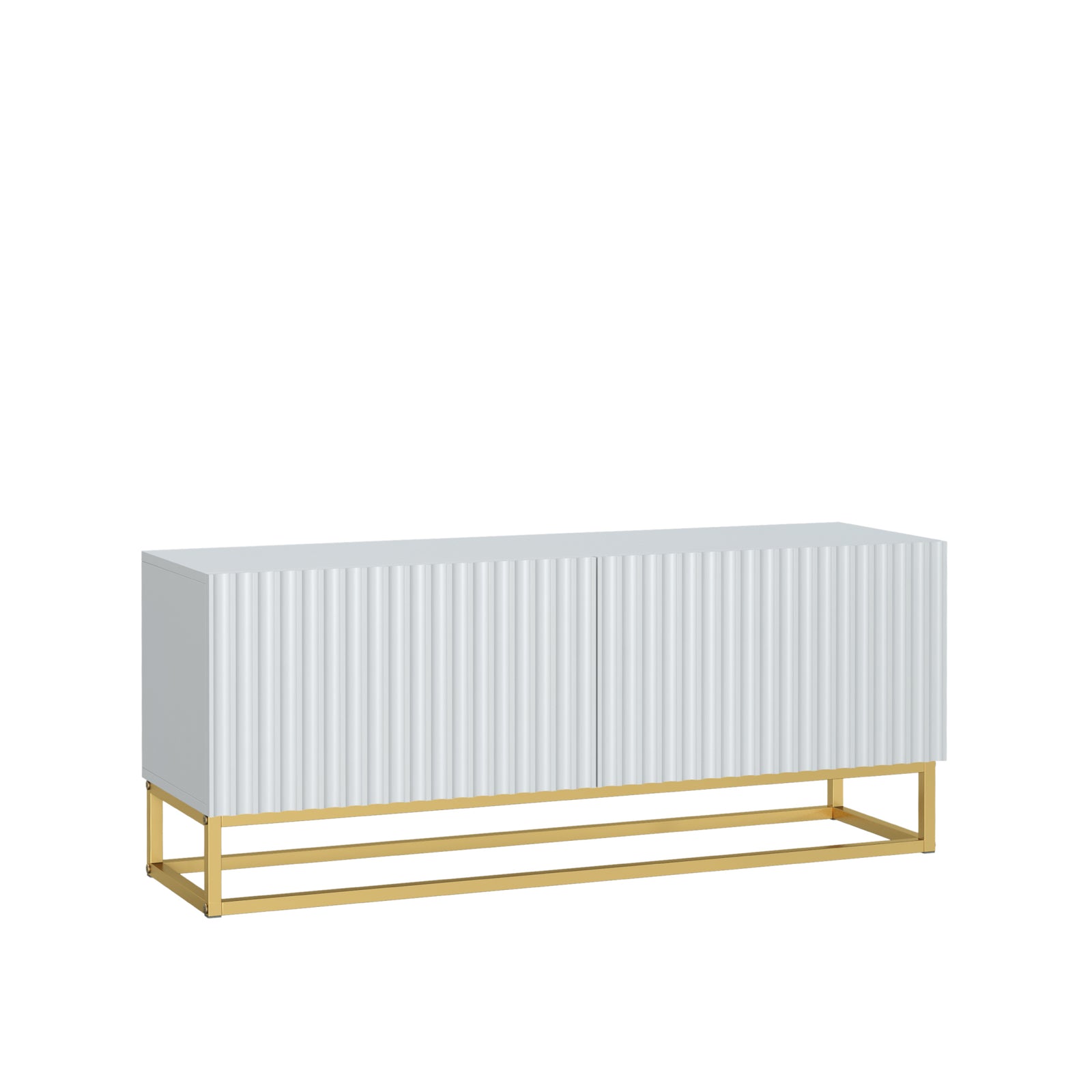 Ripple Tv Unit 100cm - Fluted Design | White