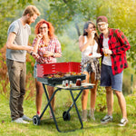 Charcoal Bbq, Trolley, Windshield, Wheels | Black