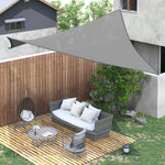 Sun Shade Sail Hdpe Rectangle Canopy, Charcoal Grey | Medium | Charcoal Gray