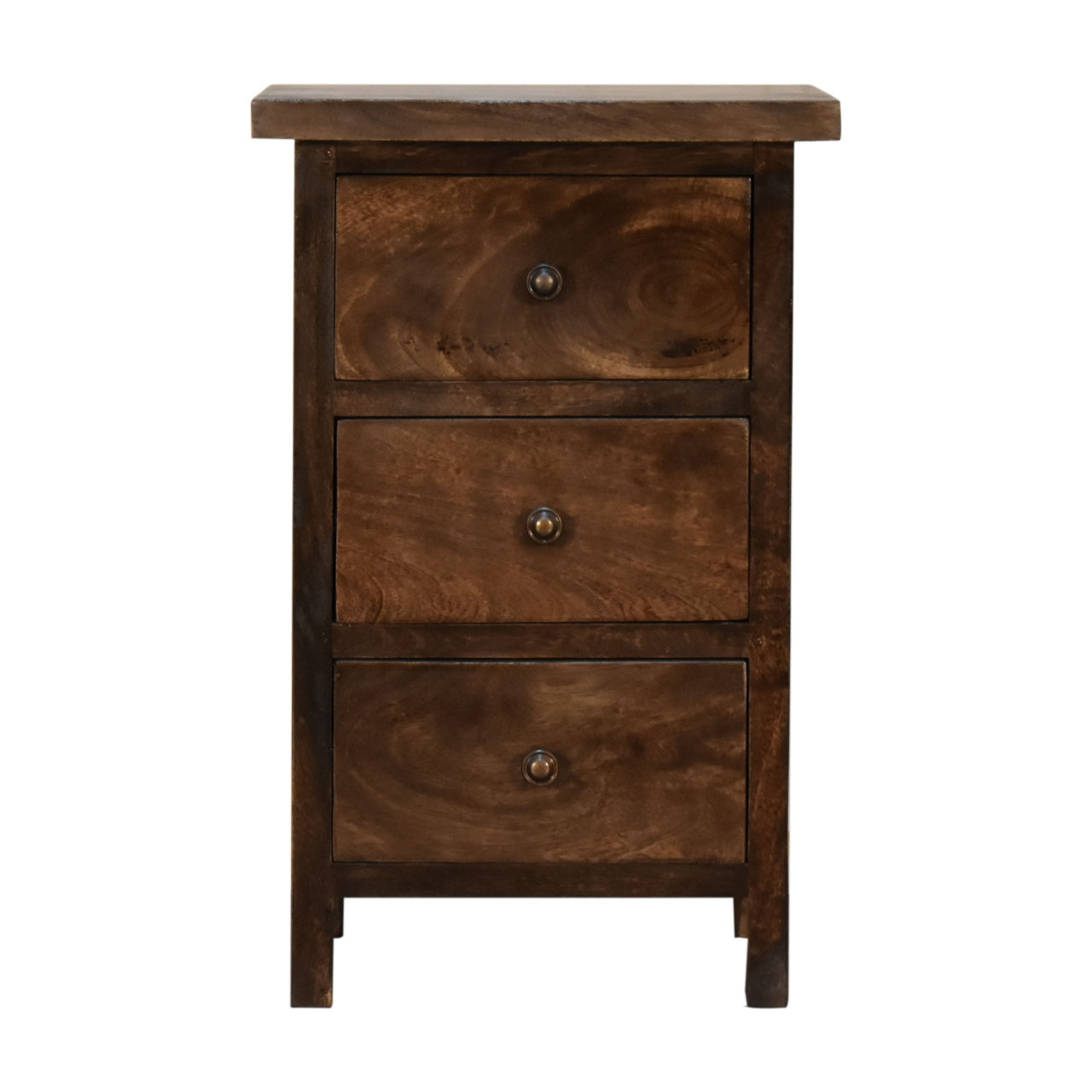 Solid Wood Mini Classic Grey Country Bedside
