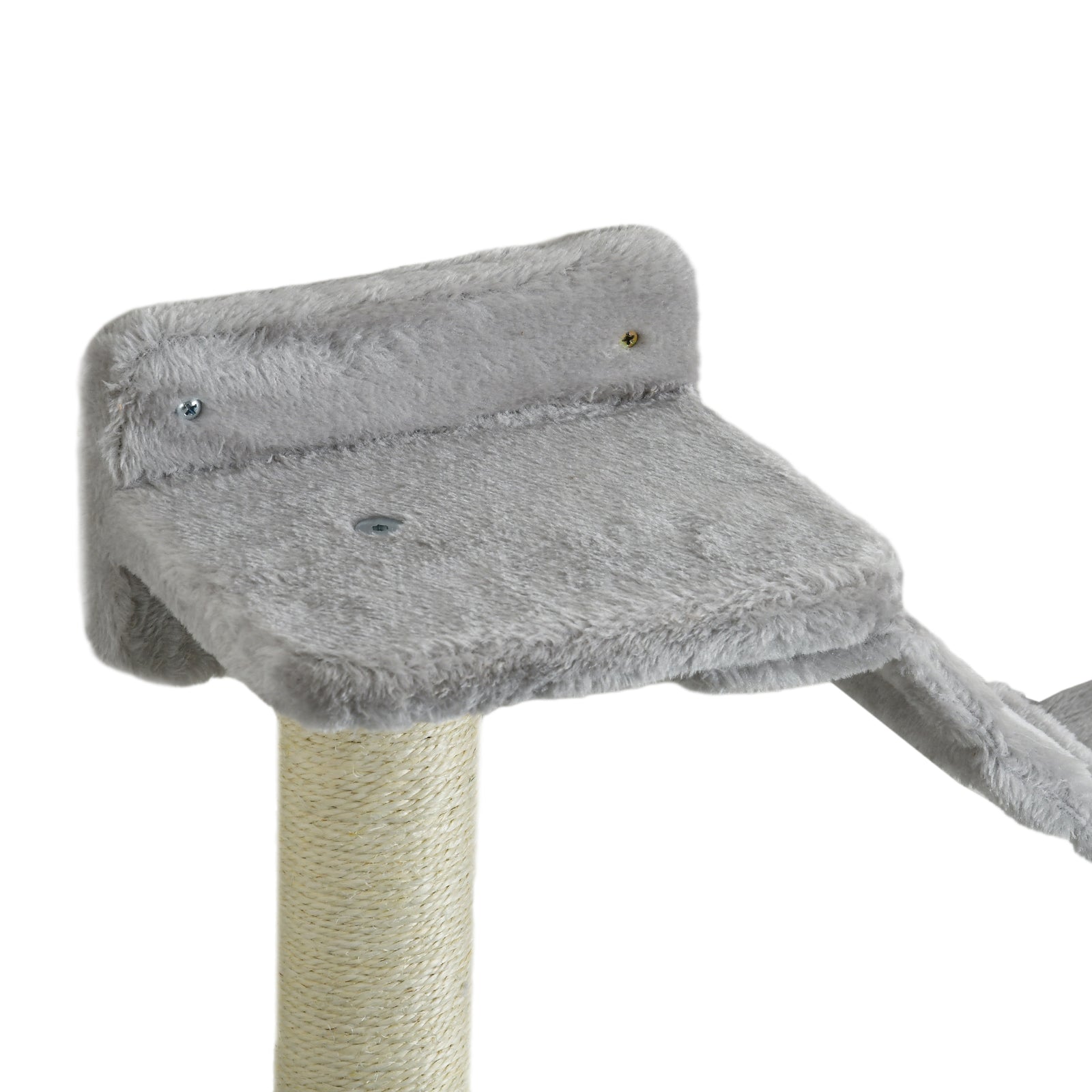 Cat Wall Furniture With Hammock, Perches, Ladder, Scratching Post, Grey