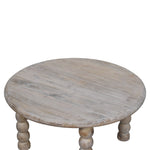 Spindle Salted Oak Coffee Table, Grey, Salted Oak Finish