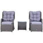 Sofa Chair & Stool Table Set Wicker Furniture