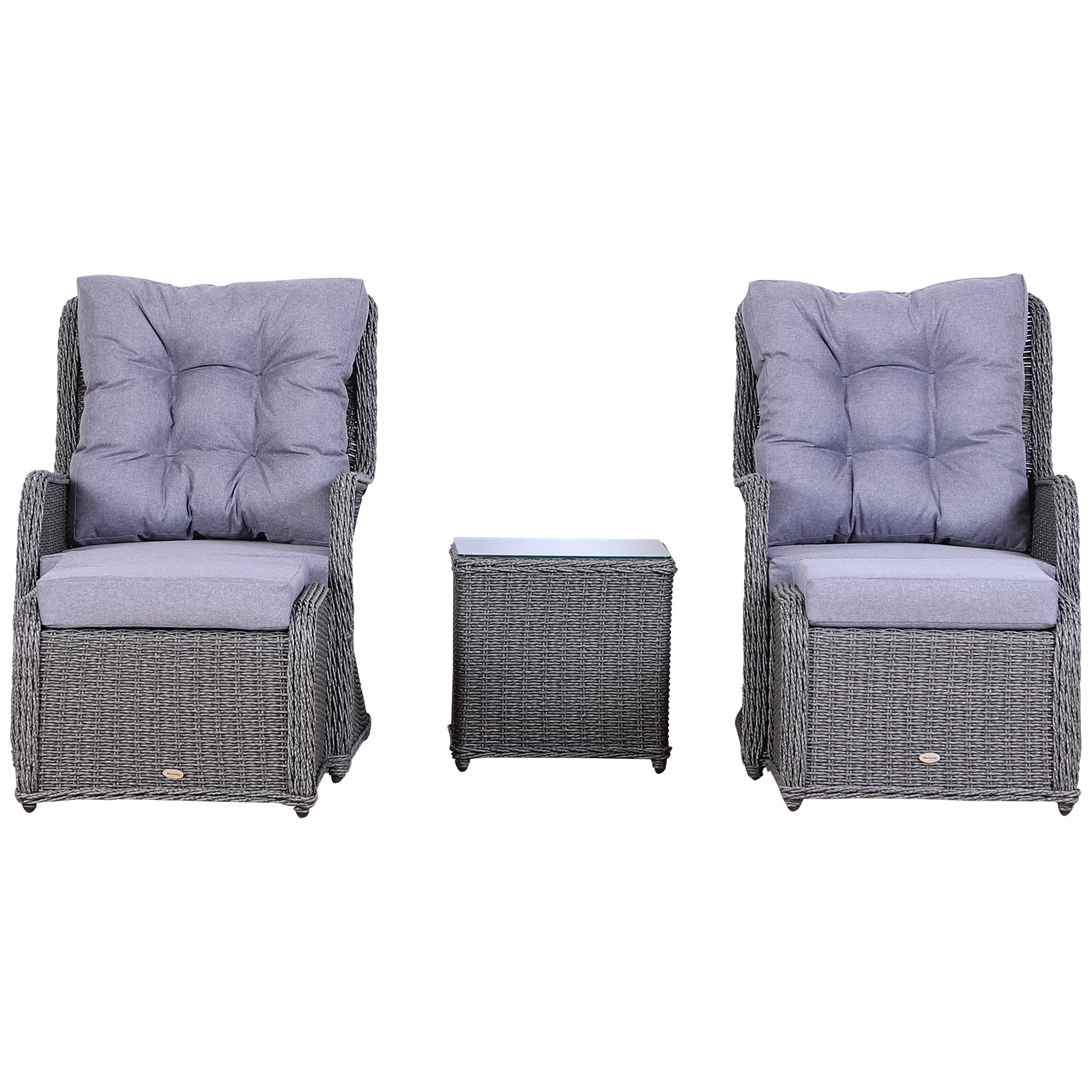 Sofa Chair & Stool Table Set Wicker Furniture