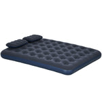 Double Air Bed With 2 Pillows Inflatable Mattress | Blue