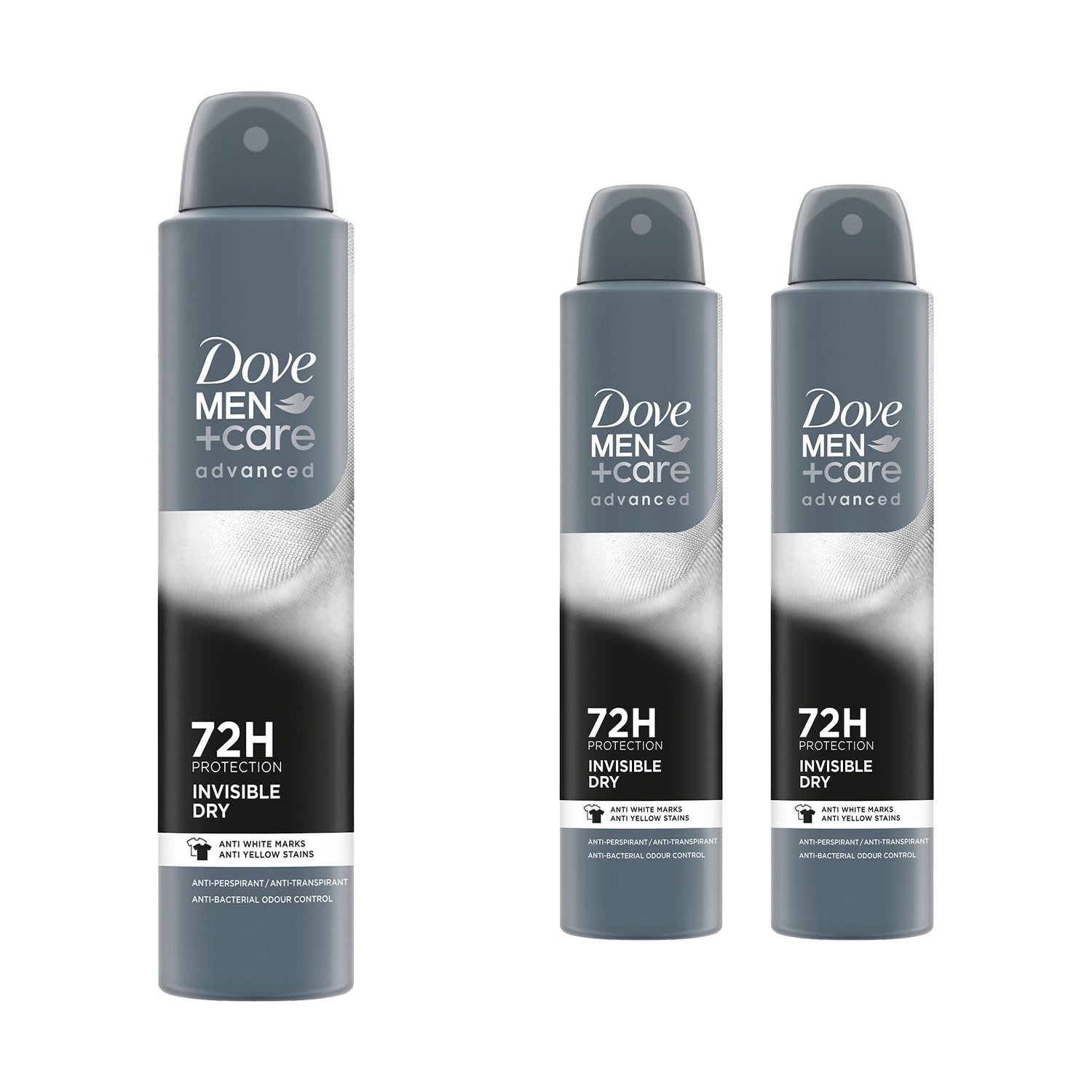 Anti-perspirant Men+care Advanced Invisible Dry 72h Protection Deo, 3x200ml