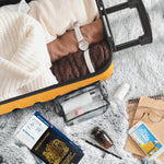 55x35x20cm Cabin Carry On Suitcase Hard Shell Overhead Luggage 100+ Airlines Approved | Cabin | Yellow & Black