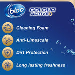 Toilet Rim Blocks Colour Active+ Flower With Odour Stop Technology, 6 Pack
