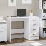 Computer Writing Desk, Study Table With 4 Drawers