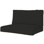 2 Seat Pallet Cushions 20cm Thick Outdoor Seat Pads | Black