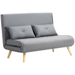 Click Clack Sofa Bed, 2 Seater Bed Settee For Living Room | Light Grey