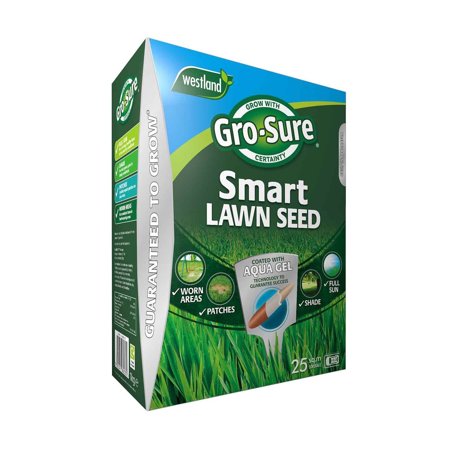 Smart Seed Aqua Gel Coated Covers 80m2, 3.2kg Bag | Green