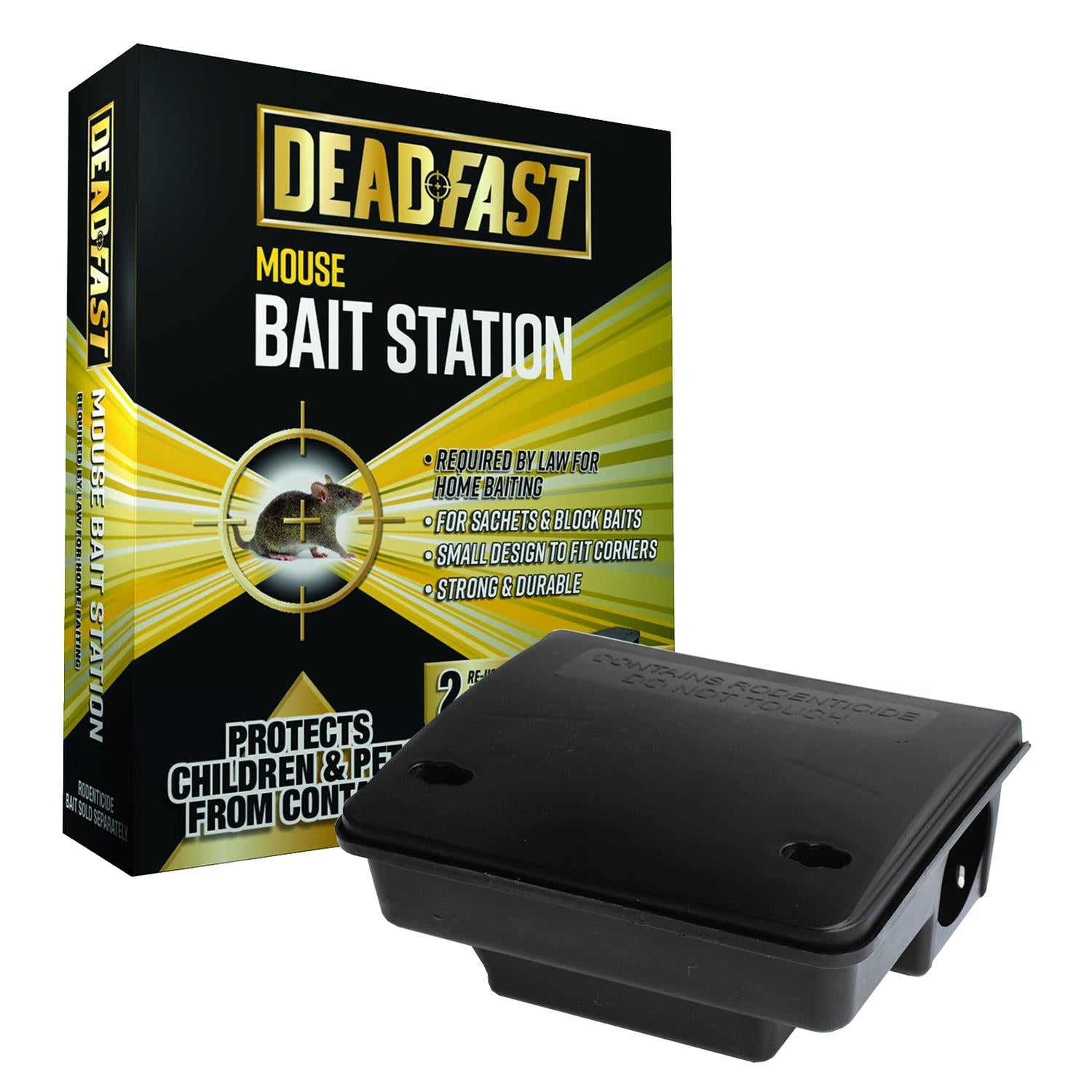 Mouse Killer Bait Station Reusable Weather Resistant Twin 2pack